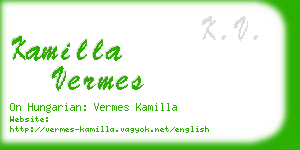 kamilla vermes business card